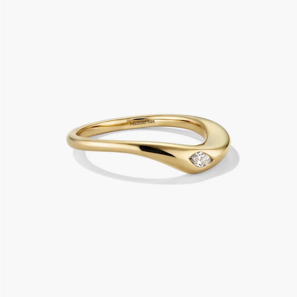 Mejuri ORGANIC DÔME THIN MARQUISE CUT NESTING RING Size 6 - Picture 2 of 5
